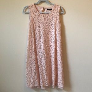 tommy hilfiger blush pink lace dress